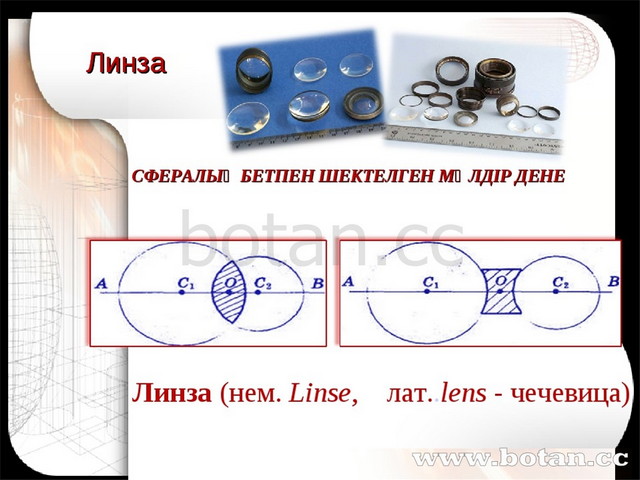 Линзалар линзаның оптикалық күші жұқа линзаның формуласы 8 сынып презентация