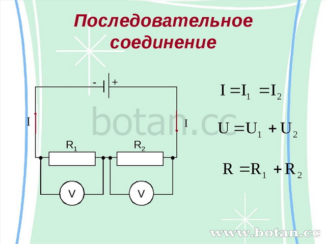 Последовательное и параллельное соединение презентация 10 класс