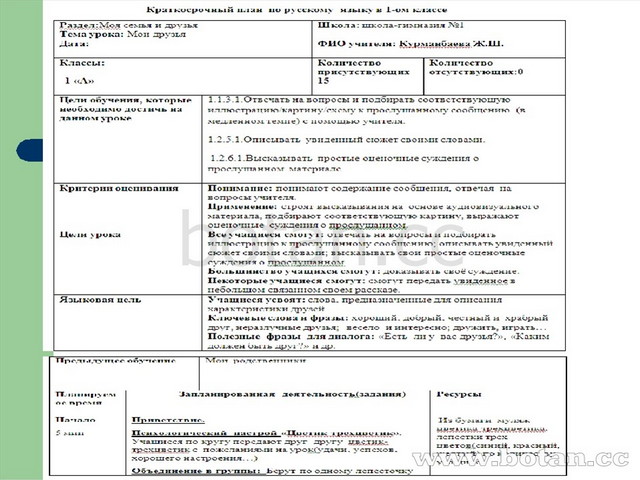 Руководство по критериальному оцениванию для учителей основной и общей средней школы