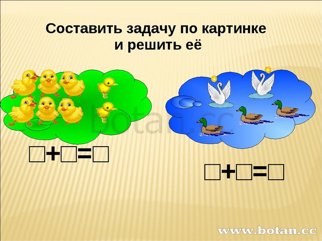 Составление задач на сложение вычитание по одному рисунку презентация 1 класс школа россии