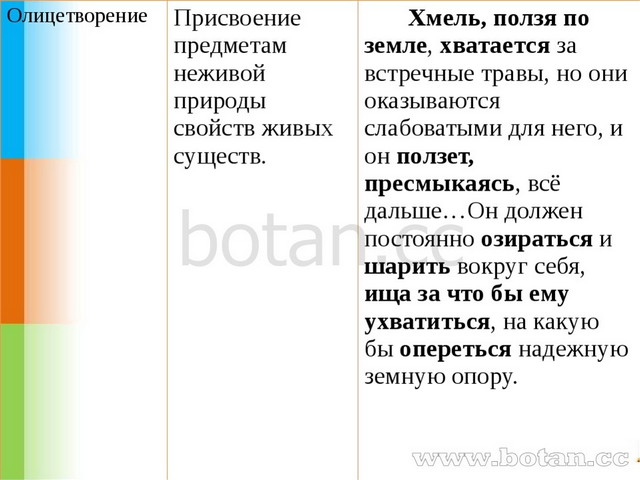 Олицетворение Присвоение предметам неживой природы свойств живых существ. Хме...