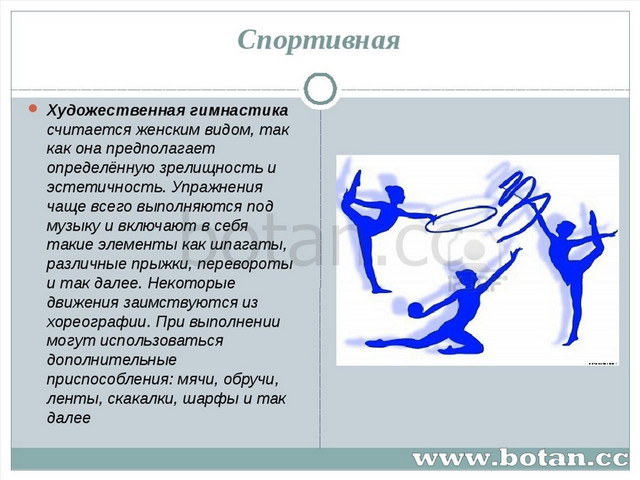 Схема виды гимнастики