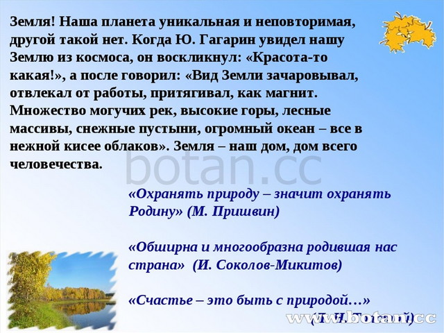 Описание природы сочинение 6 класс русский язык