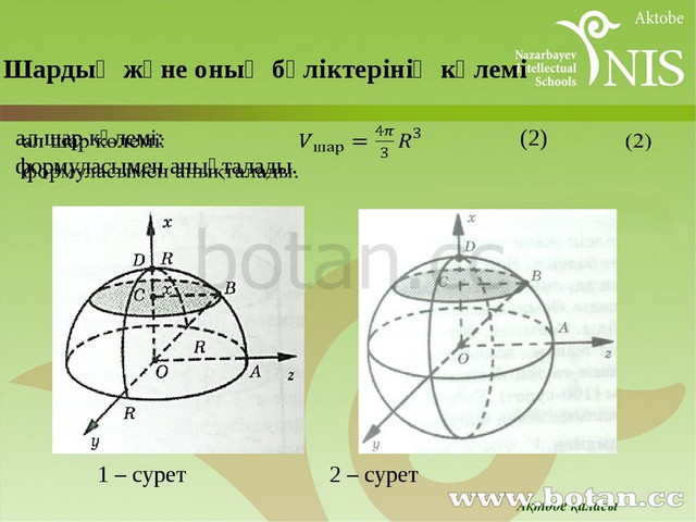 Шар көлемі презентация