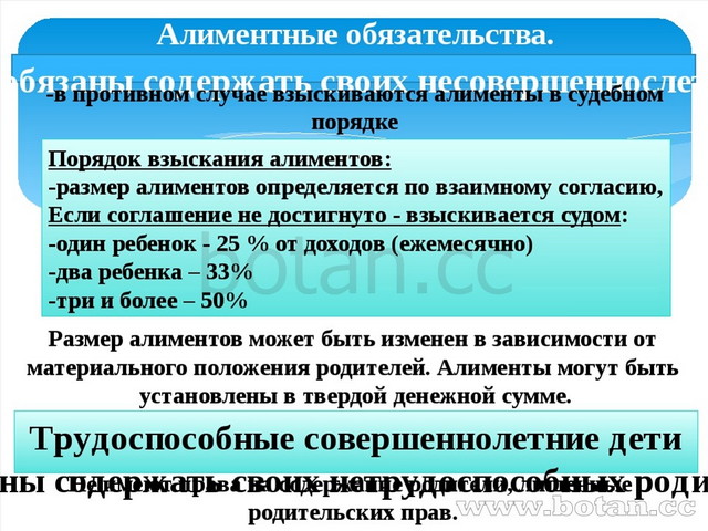 Презентация на тему алиментные обязательства супругов и бывших супругов