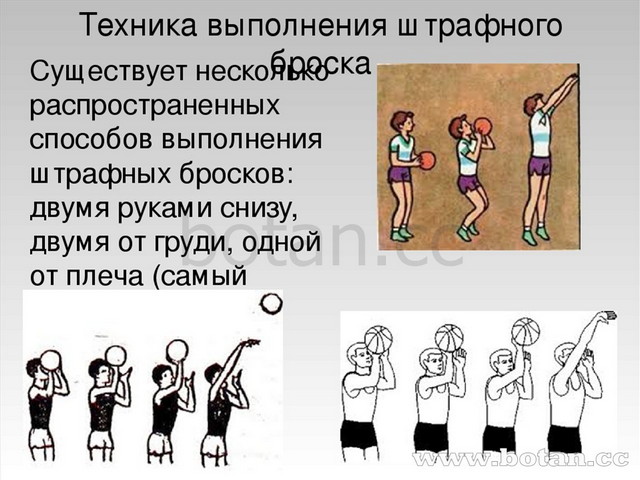 Техника выполнения штрафного броска