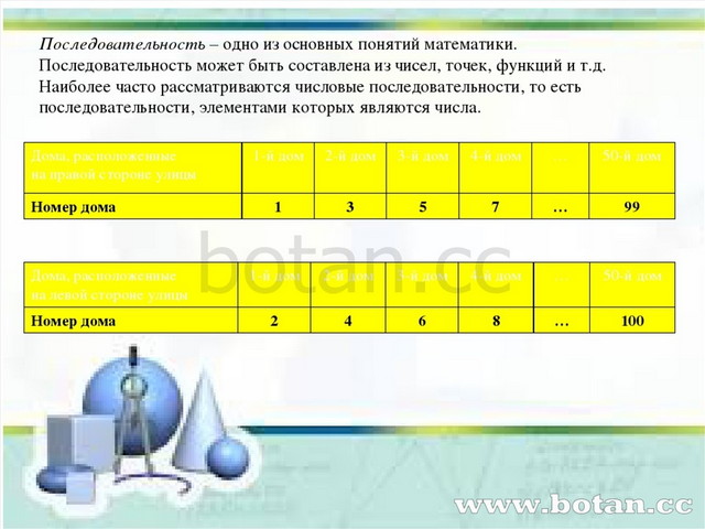 9 класс последовательности презентация