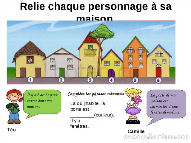 Посмотри на картинки и напиши кто где живет pierre французский язык