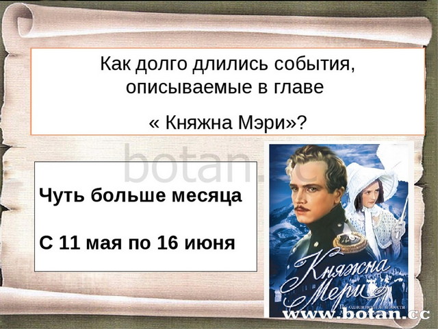 Анализ главы княжна мери герой нашего времени урок в 9 классе презентация