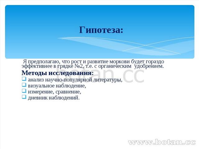 Влияние удобрений на рост и развитие растений проект