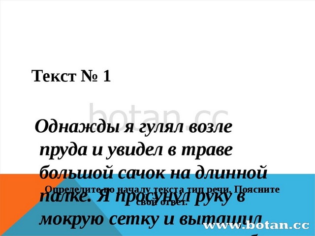 Типы речи 5 класс презентация