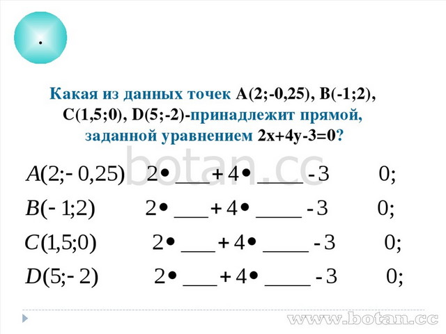 Найдите угловой коэффициент прямой изображенной на рисунке