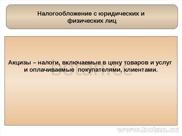 Презентация Налогообложение юридических и физических лиц