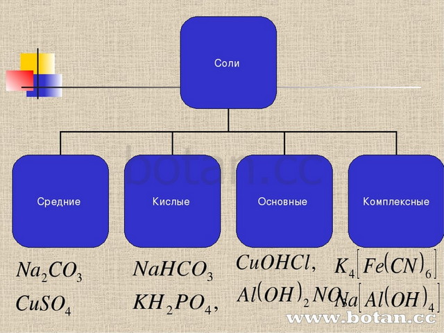 Презентация на тему соли 8 класс химия